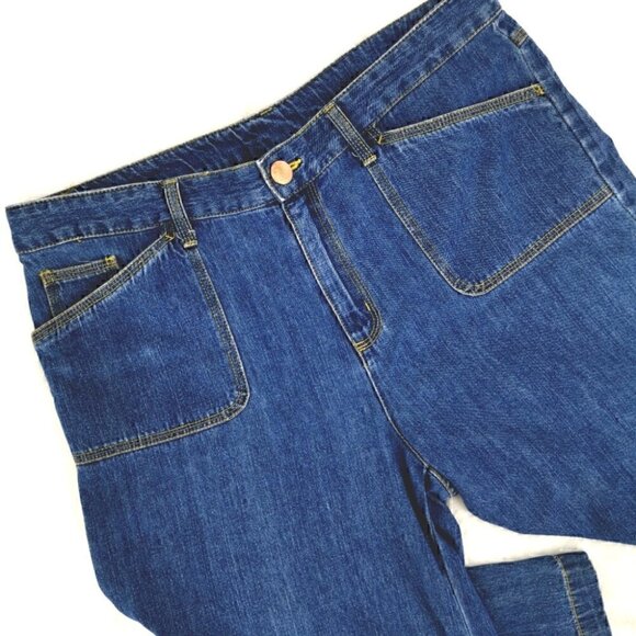 Bill Blass Vtg Women's 12 Mid Blue Cotton Capris - Picture 11 of 11